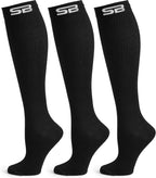SB SOX 3-Pair Compression Socks for Men & Women (15-20mmHg) – Best Compression Socks for Travel, Medical, Sports, and Daily Wear - XXL Sizes too!