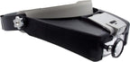 Zega Crafts Headband Magnifier w/ 3 Multi-Depth Magnifying Lenses & Detachabe Worklight