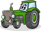 Tractor Edible Icing Image for 1/4 sheet cake