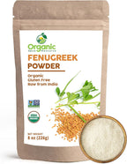 Organic Fenugreek Powder | 8 oz - 226g | USDA Organics and Non-GMO Verified Project Approved | Product of India | 100% Raw and Natural | Resealable Kraft Bag by SHOPOSR