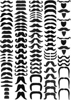 Giegxin 175 Pcs Fake Mustaches Bulk for Kids Stick on Mustache Kids Beard Self Adhesive Sticker School Classroom Costume Beard Novelty