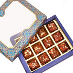 Ghasitaram Gifts Indian Sweets - Diwali Gifts Sweets- Blue Print 12 pcs Sugarfree Dates and Figs Bites Box