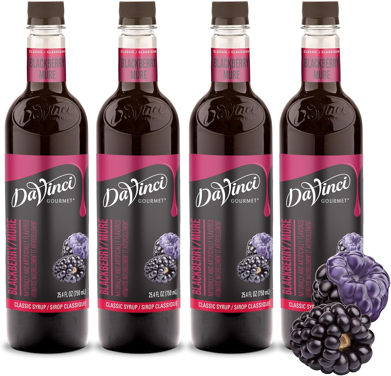 DaVinci Gourmet Classic Blackberry Syrup, 25.4 Fluid Ounces (Pack of 4)