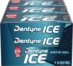 Dentyne Ice, Winter Chill Flavor, Easter Candy, Easter Basket Essentials Stuffers for Kids and Adults, Sugar-Free Chewing Gum, 9 Packs of 16 Pieces (144 Total)
