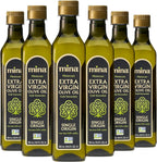 Mina Moroccan Olive Oil Extra Virgin 16.9 Fl Oz (Pack of 6), New Harvest, Polyphenol Rich Olive Oil, Single Origin Extra Virgin Olive Oil, Cold Extraction, Less than 0.2% Acidity, 500 ml Each