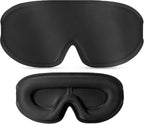 Funny 3D Zero Pressure Sleep Eye Mask for Men Women Side Sleeper, Adjustable Blackout Soft Breathable Eye Masks for Travel Nap Night Sleep, Humorous Gift Stocking Stuffers (Black)