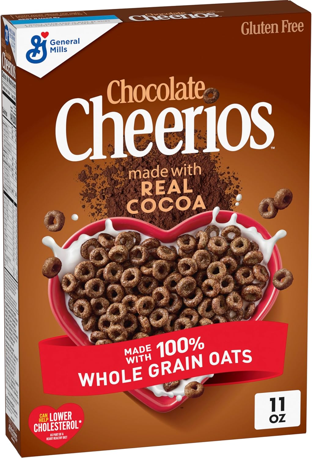 Chocolate Cheerios, Heart Healthy Gluten Free Breakfast Cereal, Made with Whole Grain Oats, 11 oz