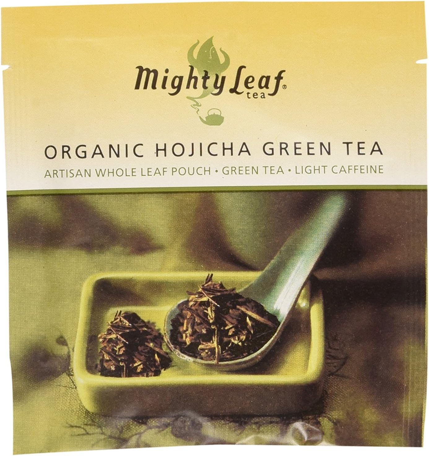 Mighty Leaf Organic Hojicha Green Tea – 100 Count Foil-Wrapped Silken Tea Pouches – Premium Roasted Japanese Green Tea with Smooth, Toasty Flavor – Hot or Iced Brewing