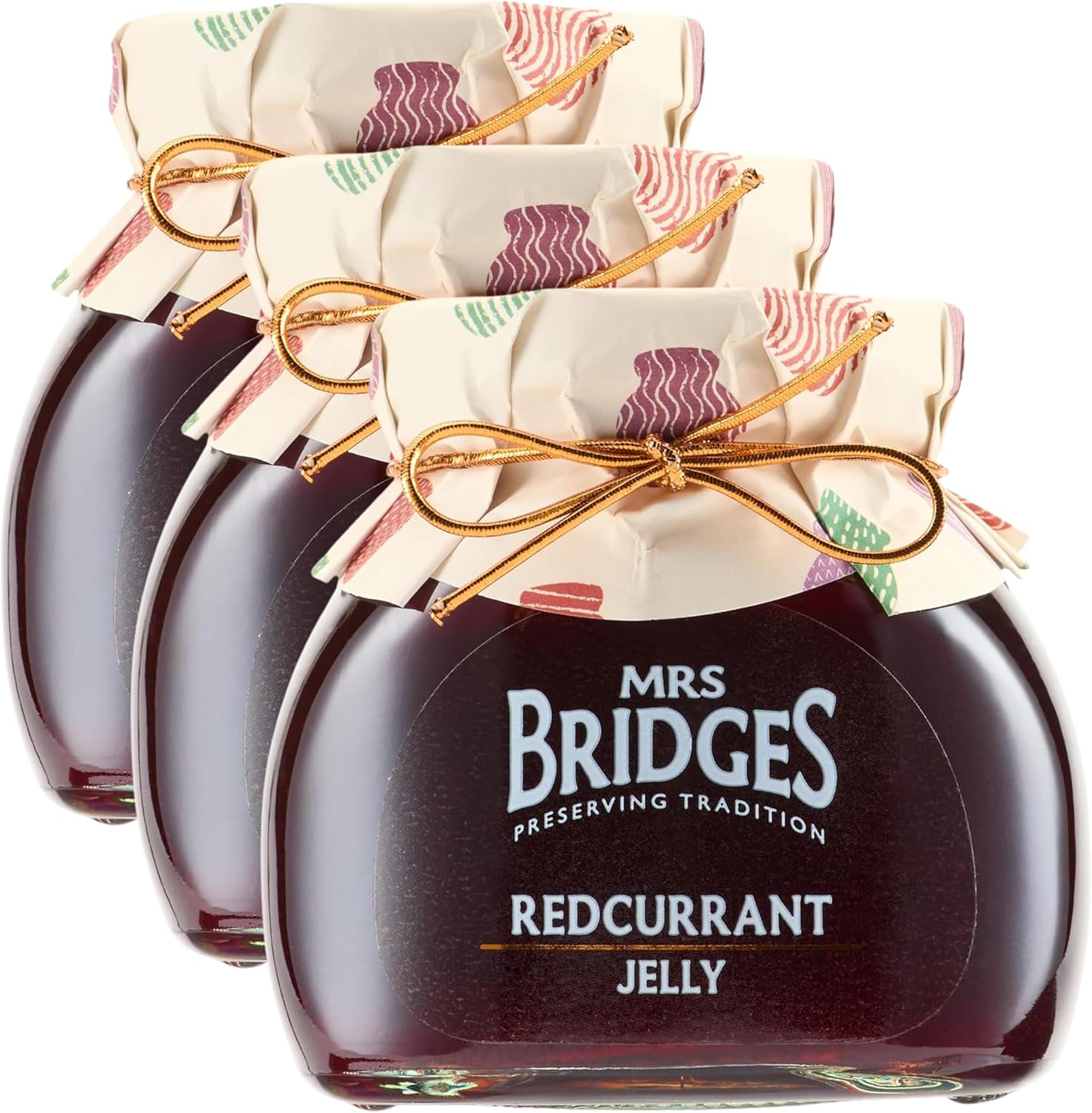 Mrs Bridges Redcurrant Jelly, Made in Scotland, 8oz Jar (Pack of 3)