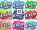 Assorted Chewing Gum, Variety pack Of Extra Long Lasting Flavors, Sugar Free, Receive 8 Flavors plus 1 Extra pack (9 Pack), 1 Sticker Of Our Logo, Packed In Bitetwist Protected Gift Pack