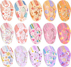 75 Pcs Kids Eye Patches 15 Cute Styles Soft Breathable Cotton Adhesive Patches for Amblyopia and Lazy Eye, 2.95"x1.96" Disposable Bandages for Toddlers, Girls & Adults, Bulk Pack