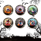 30Pcs Edible Halloween Eyeballs Cupcake Toppers Wafer Paper Eyeballs Cupcake Toppers Halloween Theme Baby Shower Kids Birthday Party Cake Decorations Supplies