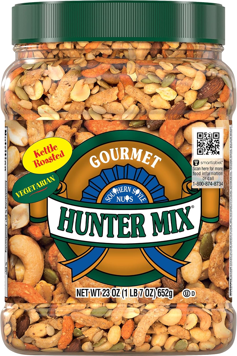 Southern Style Nuts Gourmet Hunter Bulk Trail Mix, 23 oz (Pack of 1), Sesame Sticks, Roasted Peanuts, Sunflower Kernels, Almonds, Cashews & Pepitas, Mixed Nuts, Snacks for Adults & Kids
