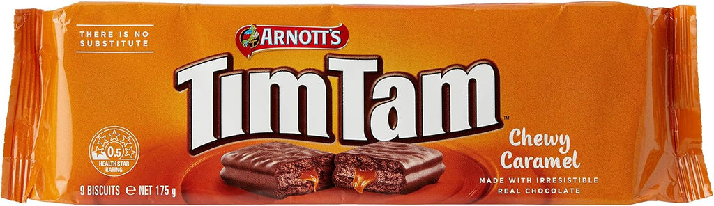 Arnott’s Tim Tam Chewy Caramel Chocolate Biscuits, 175g - An Australian Classic