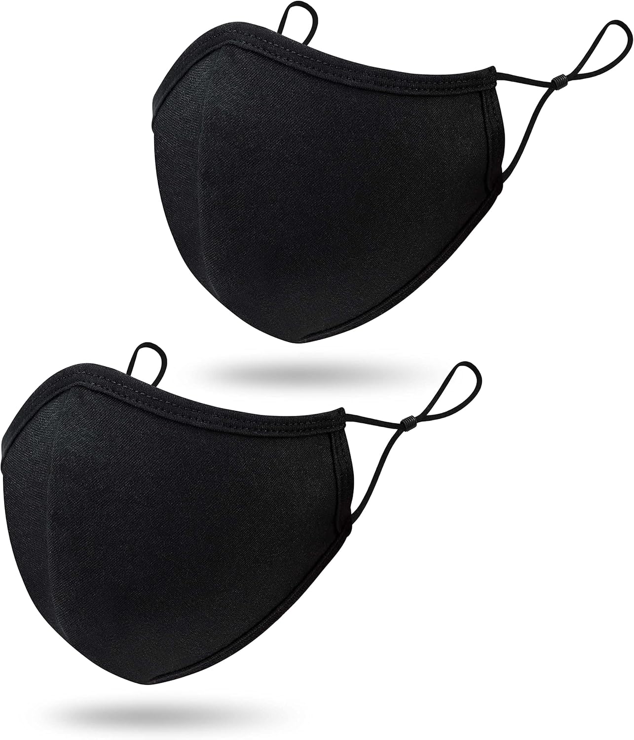 PURIAN Black Kids Face Masks, Washable Reusable Adjustable, Fits Kids to Teens