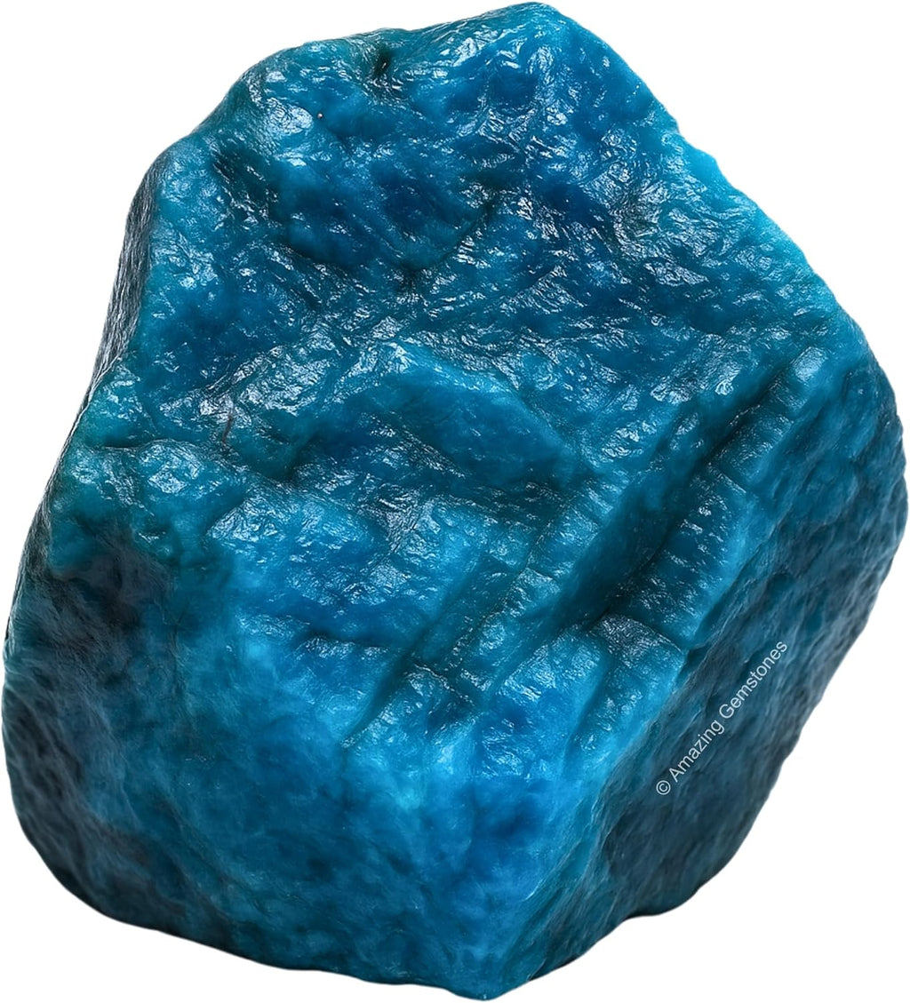 Amazing Gemstone Apatite Raw Crystals and Healing Stones, Natural Rocks for Tumbling and DIY Raw Stones and Crystals (1 Piece)