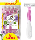 BIC Soleil 3 Escape Scented Women's Disposable Razors, 3 Blades, Comfortable Shave, Rose and Magnolia Scented Handle Shaving Razors for Women, 8 Count