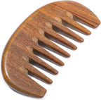 Wooden Wide Tooth Comb Pine Wood Scalp Massage Detangling Wooden Hair Comb for Women and Men
