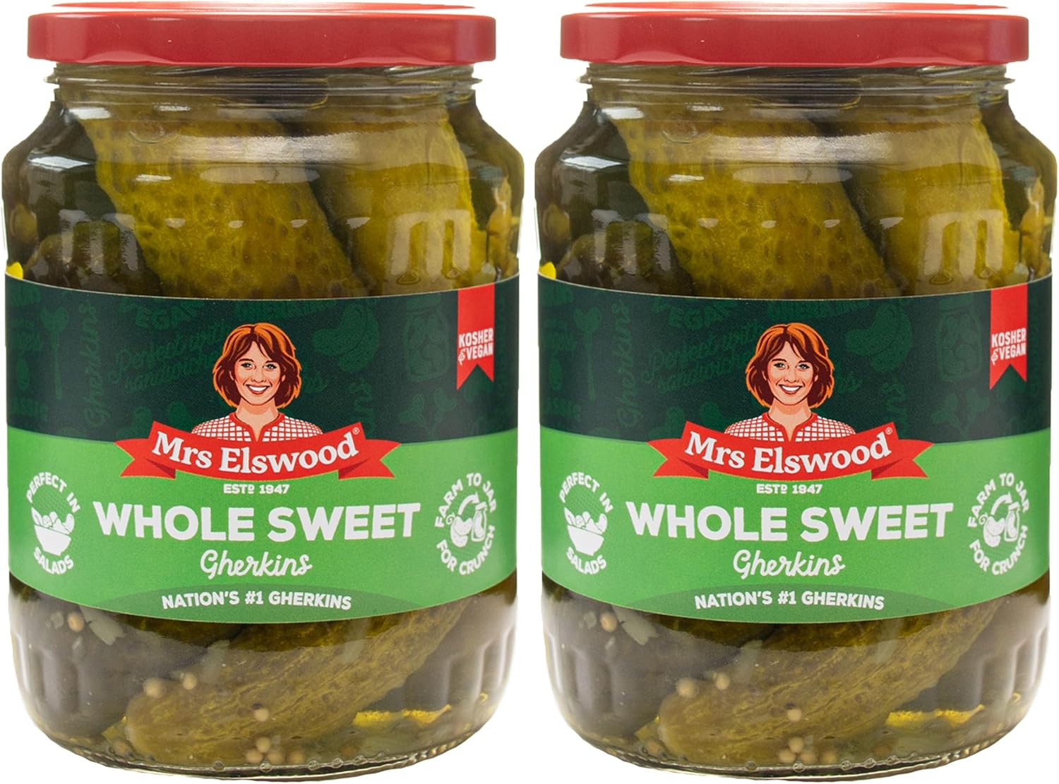 Mrs Elswood Sweet & Sour Cucumbers (670g) - Pack of 2