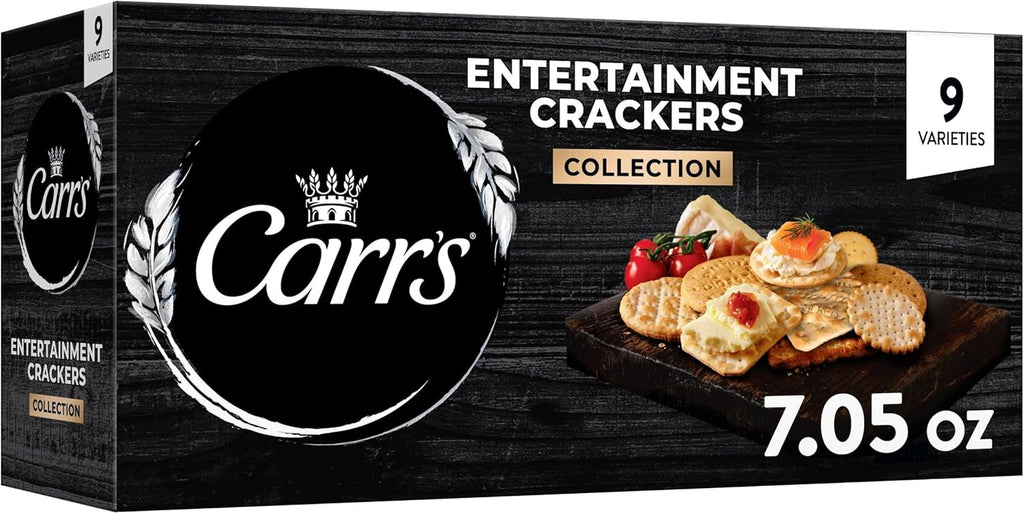 Carr's Entertainment Crackers, Snack Crackers, Party Snacks, Variety Pack, 7.05oz Box (1 Box)