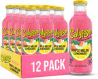 Calypso Lemonade, Triple Melon Lemonade, Made with Real Fruit, 16 Fl Oz Glass Bottles (Pack of 12)