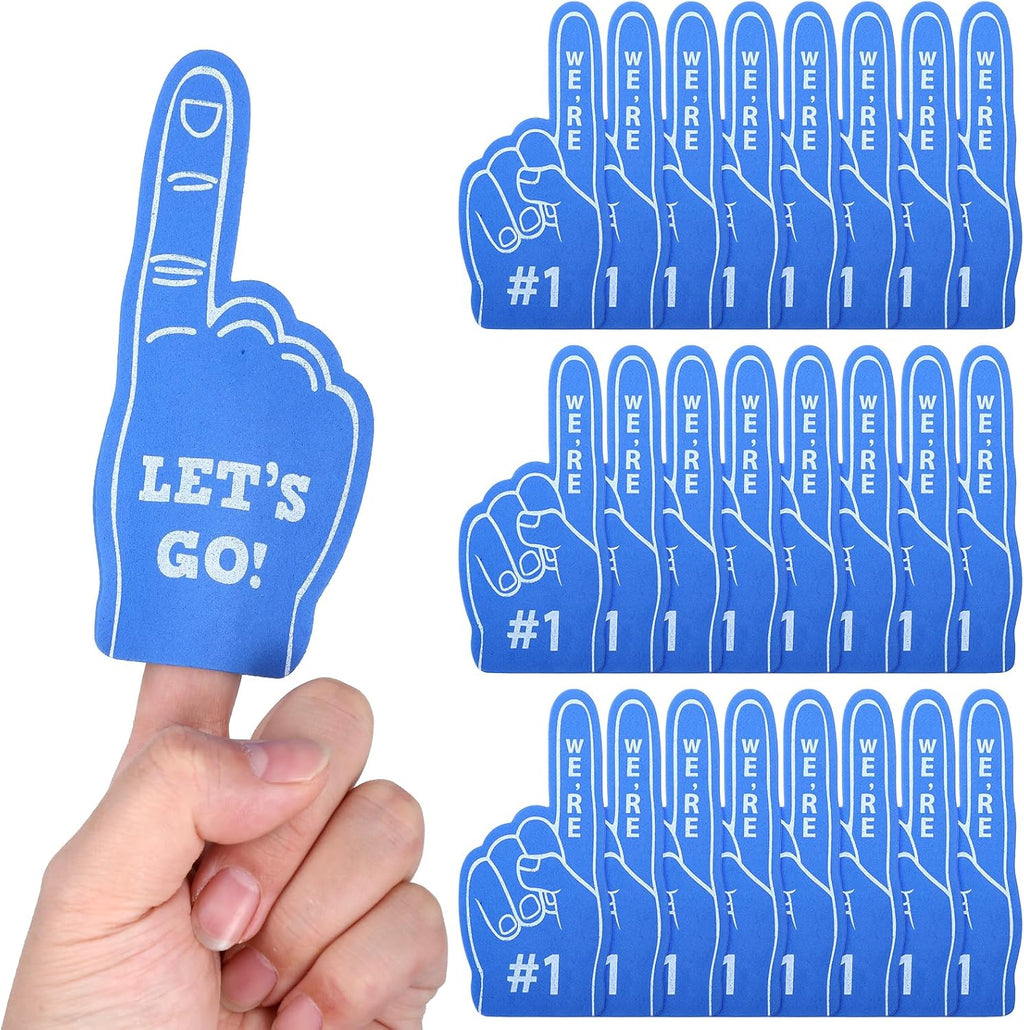 24Pcs Mini Foam Fingers Fan Baseball Party Favors We Are #1 Hand Fingers Accessories Football Sports Themed Party Team Supplies Gifts for Hockey Games Basketball Soccer Sport Events Birthday
