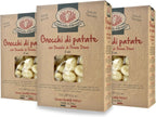 Rustichella d'Abruzzo Potato Gnocchi (Pack of 3), 500g Traditional Italian Dumplings - Soft, Pillowy Texture - Cooks in Just 2 Minutes - Perfect for Hearty Sauces
