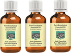 Pure Eucalyptus Essential Oil (Eucalyptus globulus) Steam Distilled (Pack of Three) 100ml X 3 (10 oz)