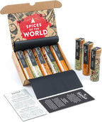 TIMBER TASTE® Gourmet Spice Set - 5 exotic spices and seasonings sets from around the world | gifts for men | gifts for dads | fathers day gift | gift for dad | spice blends | best seasoning set