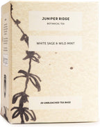 Juniper Ridge White Sage & Wild Mint Botanical Tea - Earthy, Herbal, & Bright Mint Notes - Vegan, Caffeine Free & Gluten Free - 20 Unbleached Teabags