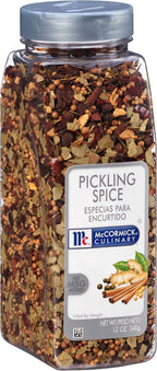 McCormick Culinary Pickling Spice, 12 oz - One 12 Ounce Container of Mixed Pickling Spice, Best for Seasoning Pickles, Corned Beef, Pot Roasts and More
