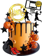 17 PCS Basketball Cake Toppers Basketball Star Themed Cake Decorations for Boy Cake Topper Sport Cake Party Decorations Sports Party Supplies (1)