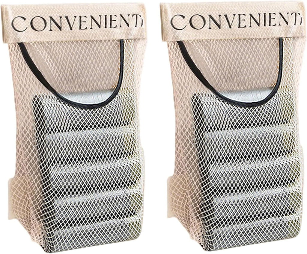 Stickable Storage Bag, 10 Pcs 11.5 In x 9.5 In Hanging Mesh Bags for Kitchen, Bathroom Garbage and Cloth Storage (10)