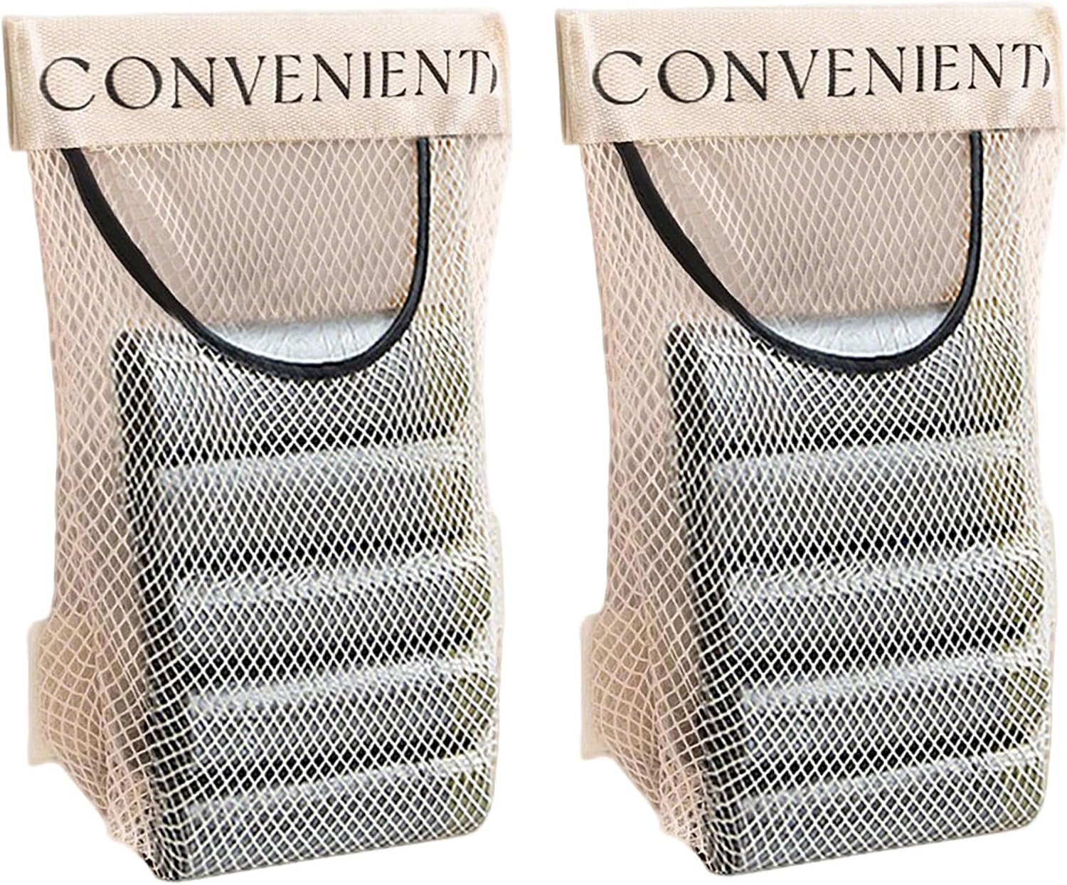 Stickable Storage Bag, 10 Pcs 11.5 In x 9.5 In Hanging Mesh Bags for Kitchen, Bathroom Garbage and Cloth Storage (10)