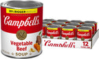 Campbell's Condensed Vegetable Beef Soup, 13.8 oz Can (12 Pack)