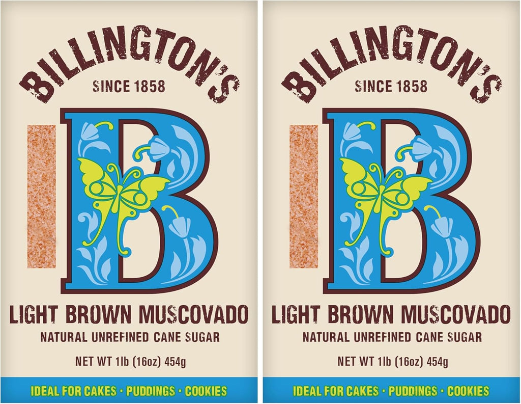 Billingtons B33184 Billingtons Natural Light Brown Muscovado Sugar1lb (Pack of 2)