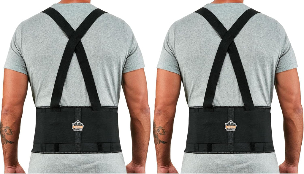 Ergodyne ProFlex 1650 Back Support Belt, 7.5" Elastic, Adjustable, Removeable Straps (Pack of 2)