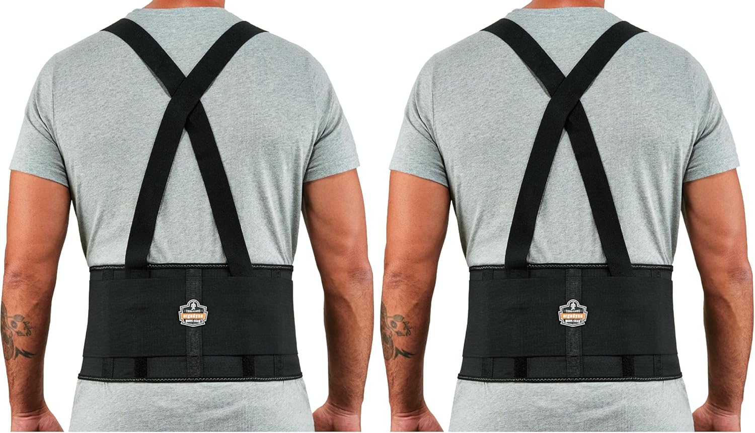 Ergodyne ProFlex 1650 Back Support Belt, 7.5" Elastic, Adjustable, Removeable Straps (Pack of 2)