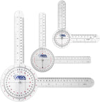 ASA TECHMED 3 Pcs Goniometer Set, 12, 8, 6 Inch Medical Spinal Goniometer Angle Protractor Angle Ruler
