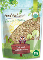 Food to Live - Gluten Free Organic Buckwheat Groats, 3 Pounds – Hulled Raw Non-GMO Whole Grain. Quick-Cooking. Perfect for Kasha, Grechka and Cereals