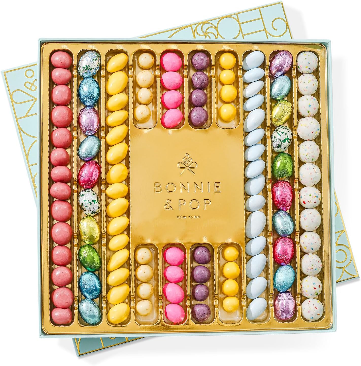Easter Chocolate Gift Baskets, Candy Gourmet Gifts, Chocolate Easter Eggs, Unique Food Treat Ideas for Him, Her, Men, Women, 10 Flavors, 100+ Pieces of Chocolate Candy | Bonnie & Pop