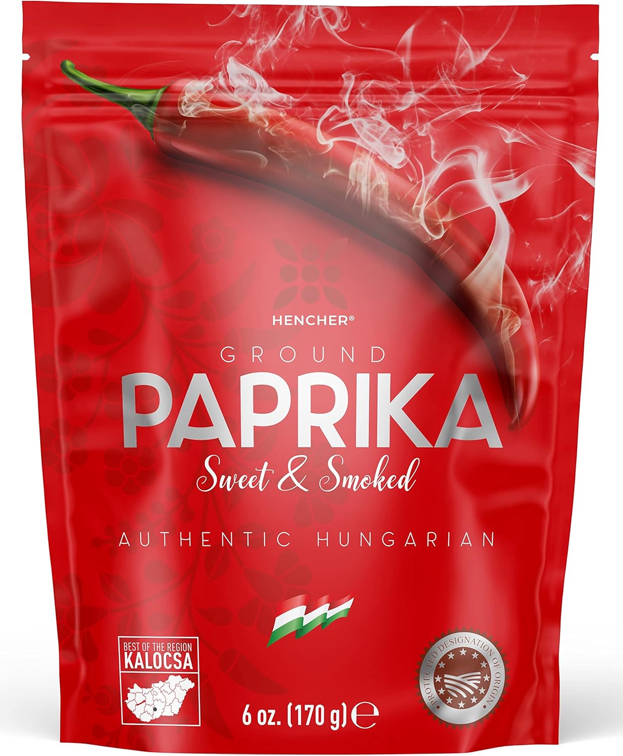 Artisan SWEET SMOKED Hungarian Paprika Powder (6oz/170g) Non-GMO, Imported from Hungary, Amazing Color, Unrivalled Flavor