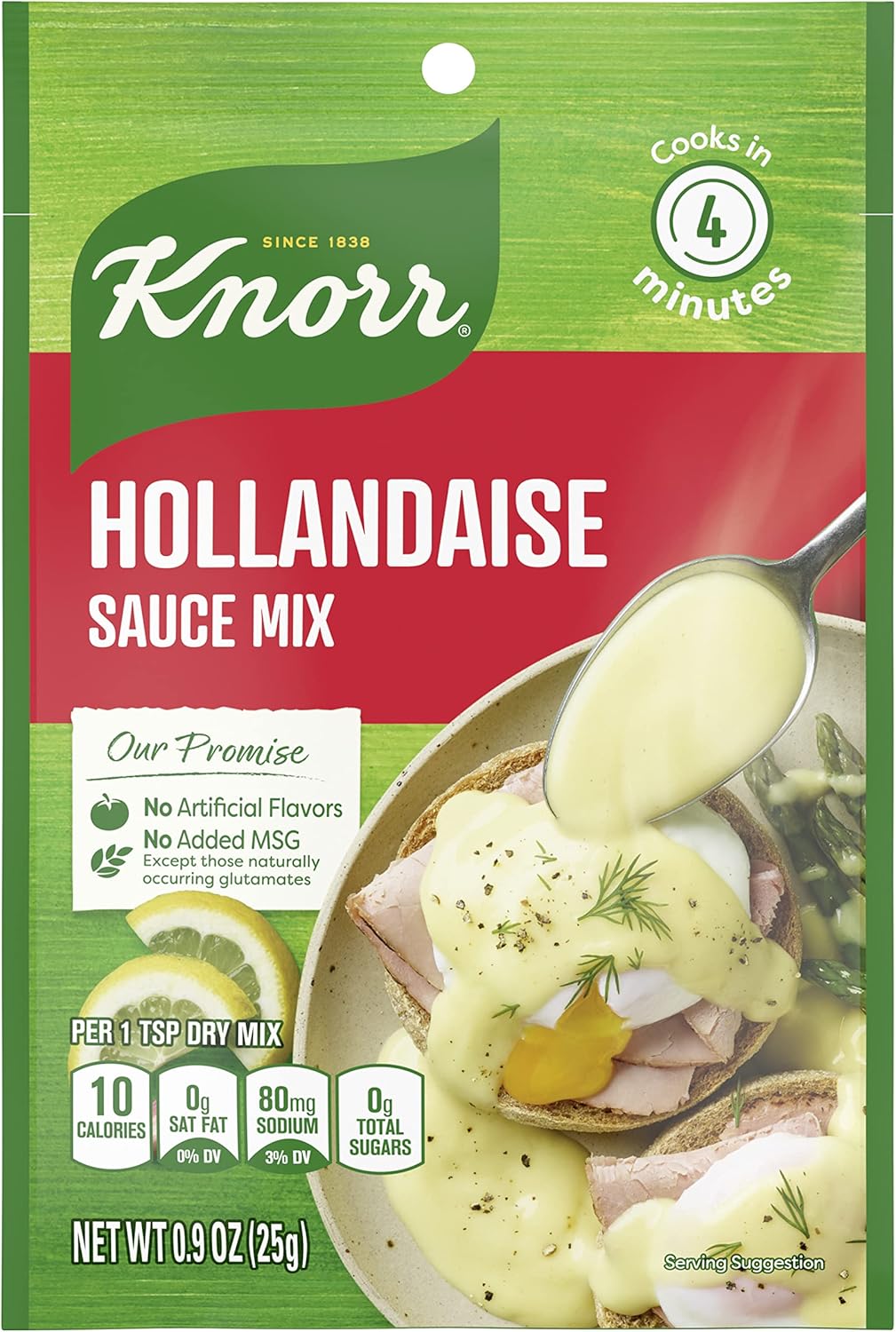 Knorr Sauce Mix Sauces For Simple Meals and Sides Hollandaise No Artificial Flavors, No Added MSG 0.9 oz