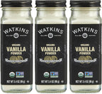 Watkins Gourmet Organic Spice Jar, Vanilla Powder, 3.4 oz. Bottle, 3-Pack