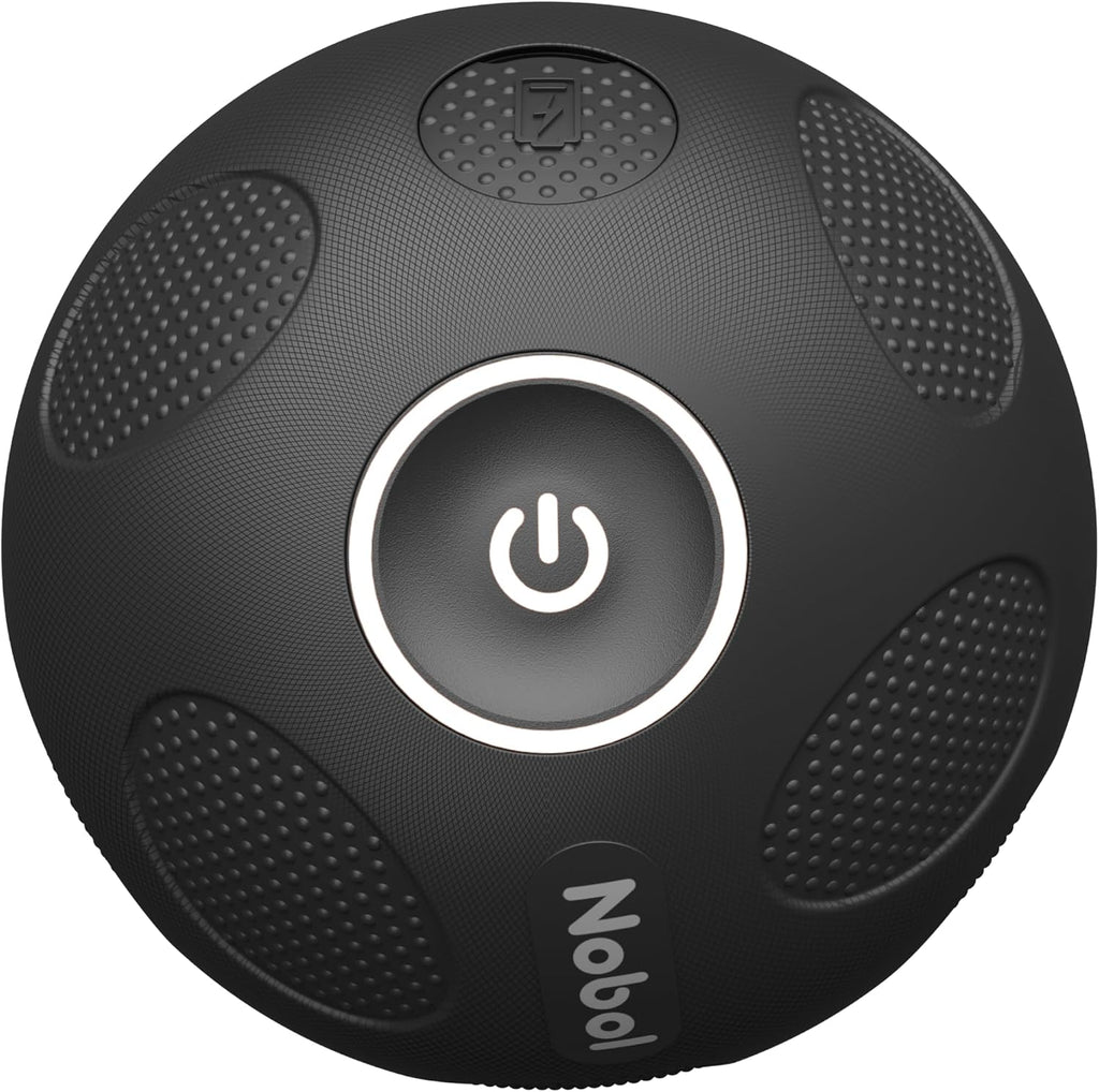 Nobol - MyoSphere Vibration Massage Ball for Deep Tissue Stimulation, Muscle Tension Relief and Stress Reduction | Your Portable Deep Tissue Therapist | Space Black | 1.5lb
