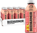 BODYARMOR LYTE Sports Drink Low-Calorie Sports Beverage, Peach Mango, Coconut Water Hydration, Natural Flavors With Vitamins, Potassium-Packed Electrolytes, Perfect For Athletes, 16 Fl Oz (Pack of 12)