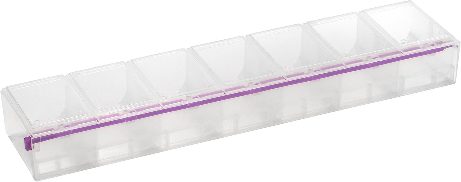 Craft Mates Bead Organizer and Plastic Storage Containers for Crafts, Buttons, Pins and More, 7 Locking Compartments (3XL)