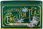 Vintage Victorian Bottle Green Tea Tin with 40 English Afternoon Teabags