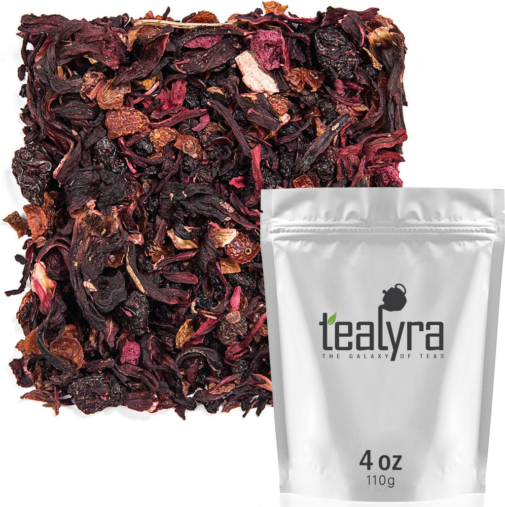 Tealyra - Cherry Goddess - Fruity Herbal Loose Leaf Tea - Caffeine-Free - Vitamin Rich - Hot and Iced - All Natural - 110g (4-ounce)