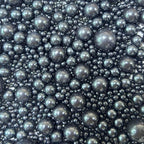 Edible Pearl Sugar Sprinkles Black Candy Mixing Size Baking Edible Cake Decorations Cupcake Toppers Cookie Decorating Celebrations Wedding Valentines Easter Halloween Christmas Supplies 120g/ 4.23oz